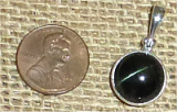 STERLING SILVER CAT'S EYE ENSTATITE PENDANT #7